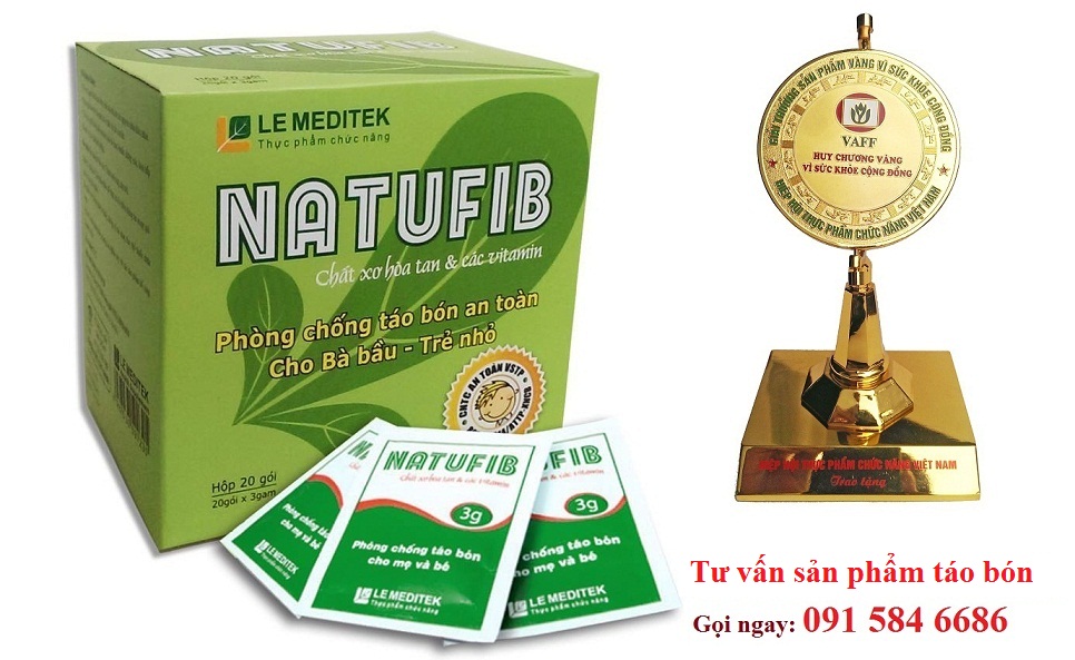  Natufib-chất xơ hòa tan đóng túi được tin dùng cho trẻ táo bón